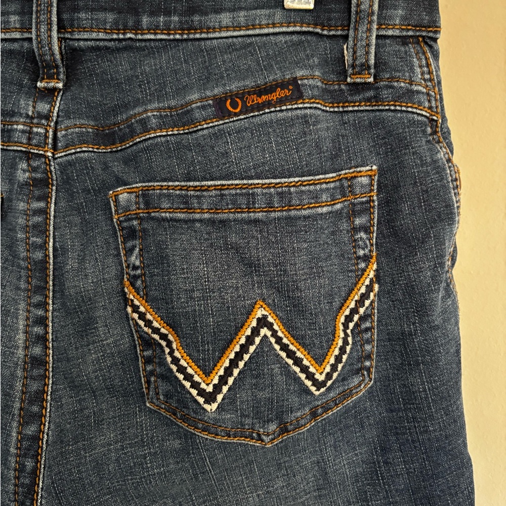 Wrangler Western Women's Denim Jeans with Embroidered Pocket Size 14